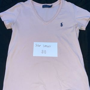 Light pink polo V neck